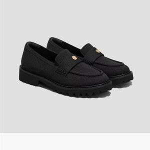 Vivaia Black Platform Chunky Loafers